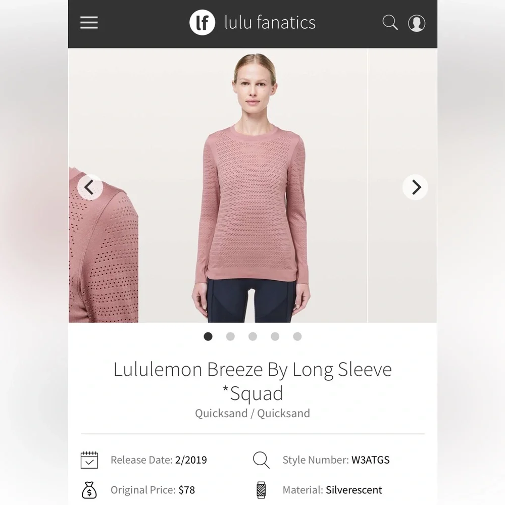 🍋Lululemon Breeze By Long Sleeve - Picture 1 of 6